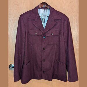 Mr Turk Artisan Shacket, Cabernet Fran Brown, XXL, Wool-Like appearance